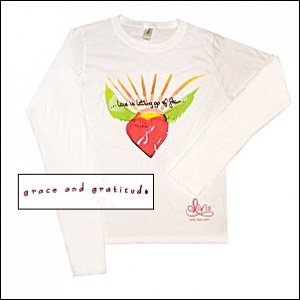 Olivia Newton-John Ladies LS White Tee
