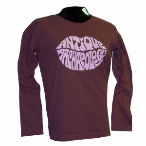 Antique Archaeology Long Sleeve Ladies Eggplant Tee