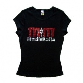 Muzik Mafia Ladies Black Sequin Tee