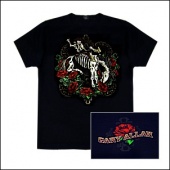 Gary Allan Black Tee- Skeleton/Roses