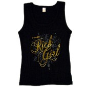 John Rich Black Gold Foil Tank Top
