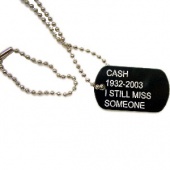 Kathy Cash White and Black Dogtag