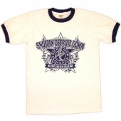 John Rich White and Navy Ringer Tee