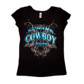 Jessie James Black Scoop Neck Tee