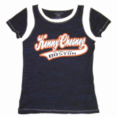Kenny Chesney Navy Burnout Girls Boston Tee