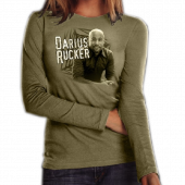 Darius Rucker Long Sleeve Girls Olive Green Tee