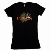 Justin Moore Girls Black Logo Tee
