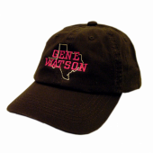 Gene Watson Dark Brown Ballcap with Pink