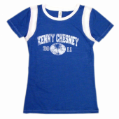 Kenny Chesney Royal Blue Girls Burnout Tee